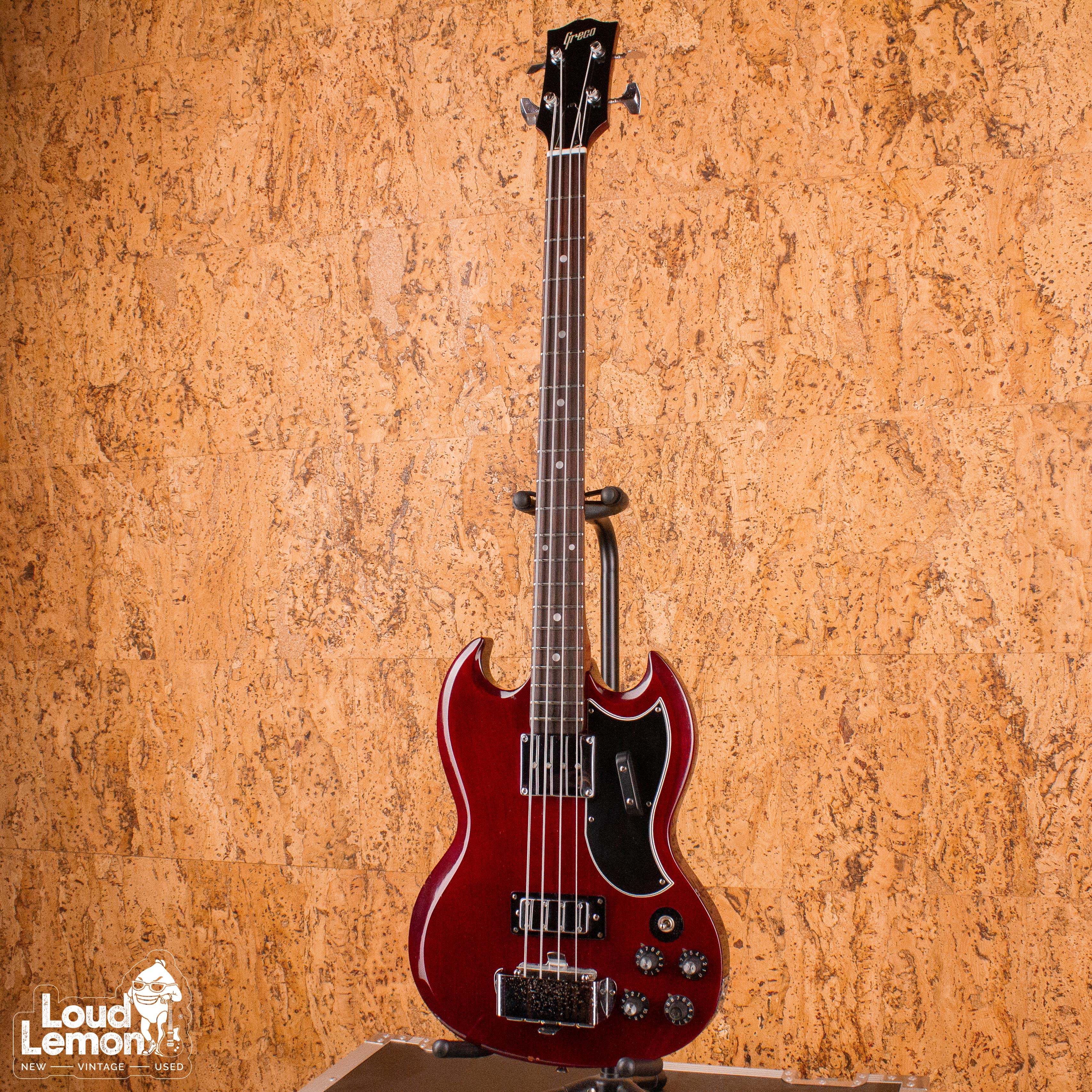 新品高評価 Greco - Greco EB-420 SG BASS CHERRY REDハードケース付き